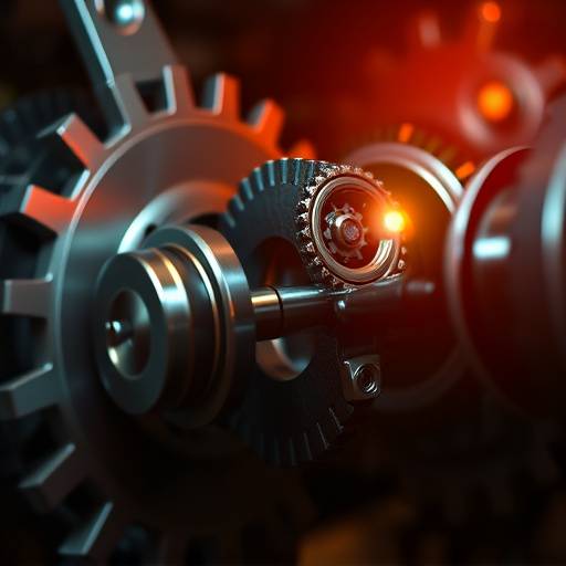 Close-up shot of gears turning, signifying the power of innovation